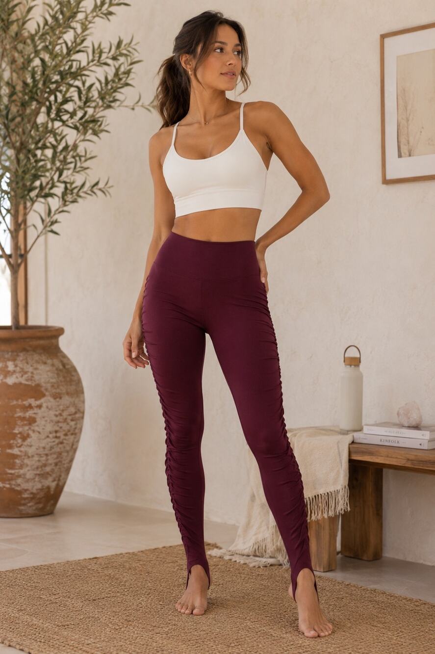 Lululemon High Rise Burgundy Leggings Size 2 XS